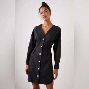 Rails Jaclyn Black Smocked Waist Mini Dress NWT Size Small